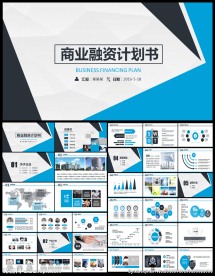 商业创业融资计划书PPT模板