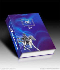 xo洋酒包装礼盒设计展开图