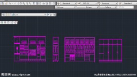 板式衣柜衣帽间 cad