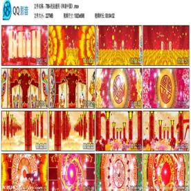 中国风剪纸红丝带喜庆灯笼背景