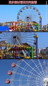 游乐园儿童过山车摩天轮高清视频