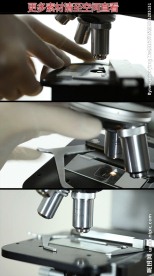 显微镜放置玻片高清实拍视频素材