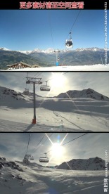 缆车游览雪山景色高清实拍视频素