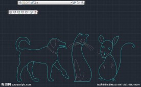 狗拿耗子与猫 cad