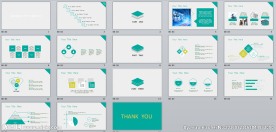 浅蓝色商务PPT模板