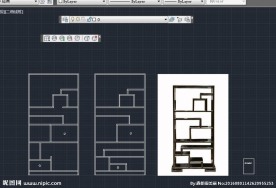 板式博古架进门隔断 cad