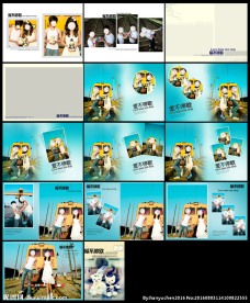 婚纱相册模板爱不停歇