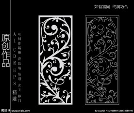 镂空雕花 移门图案  隔断图案