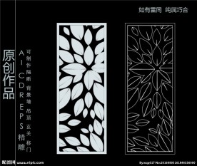 镂空雕花 移门图案  隔断图案