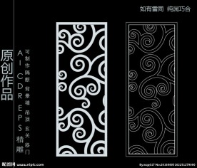 镂空雕花 移门图案  隔断图案