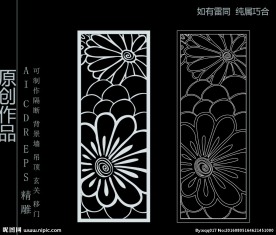 镂空雕花 移门图案  隔断图案