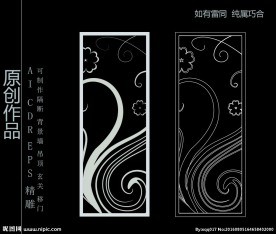 镂空雕花 移门图案  隔断图案