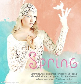 欧风复古少女插画