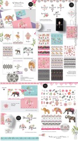 印尼风情花纹素材