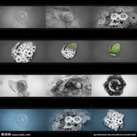 AE工业机械齿轮logo模板