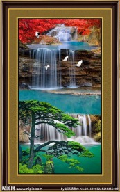 迎客松山水风景