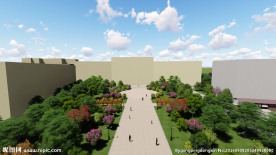 校园文化景观建设效果图