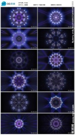 蓝白色频闪超炫丽节奏万花筒视频