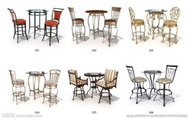 欧式小桌椅的材质贴图