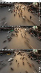越南河内十字路口车流