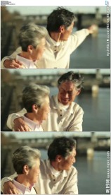 老年人夫妻看着波特兰的威拉米特