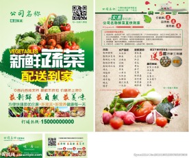 蔬菜水果配送宣传单