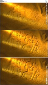 沙子吹开显示古埃及图形文化