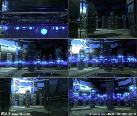 时尚现代灯箱矩阵VJ背景