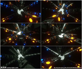 旋转动感灯箱特效VJ背景