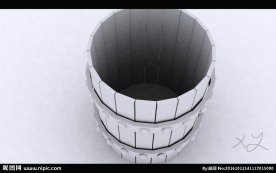 3D原创木桶