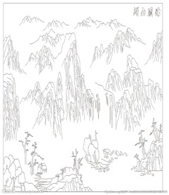 山水 山河壮丽 背景墙 玄关