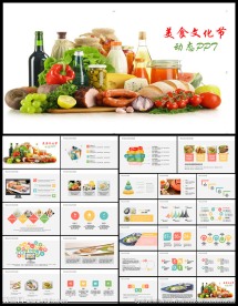 美食文化动态PPT模板