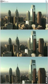 航拍费城高楼大厦