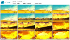 金色麦田太阳升起LED背景视频