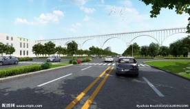 白天水渠-人视效果图