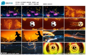 校园秀背景莲花蝴蝶隧道足球背景