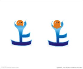 萌八爪鱼上艺术字