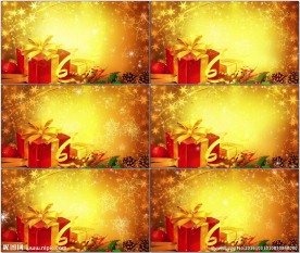圣诞节礼物节日动态背景