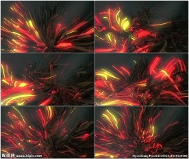 水模拟线条飘动动态视频