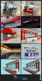 超市门头及服务台