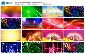 时钟气球彩色隧道空间感背景视频