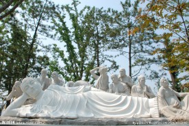 法门寺双林灭度雕塑佛祖涅槃