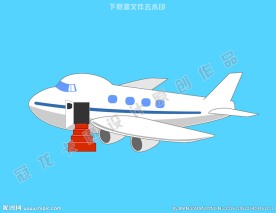 卡通客机矢量图