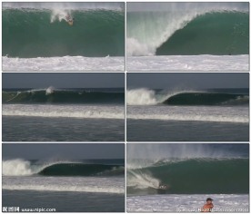 冲浪者冲浪的海浪