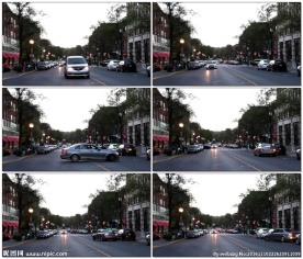 汽车行驶在街道