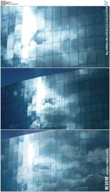 商业办公楼飘动的云层