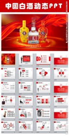 红色大气中国白酒PPT模板