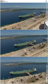 港口码头停泊的游轮