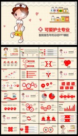 护士专业精美医疗总结报告PPT