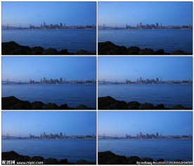 旧金山市中心的黎明